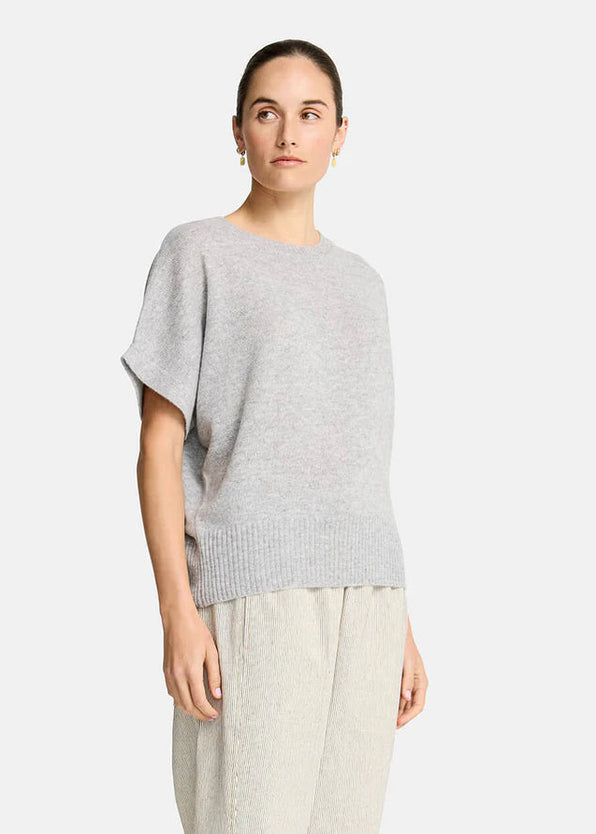 Bella Knit Top - Grey Marle