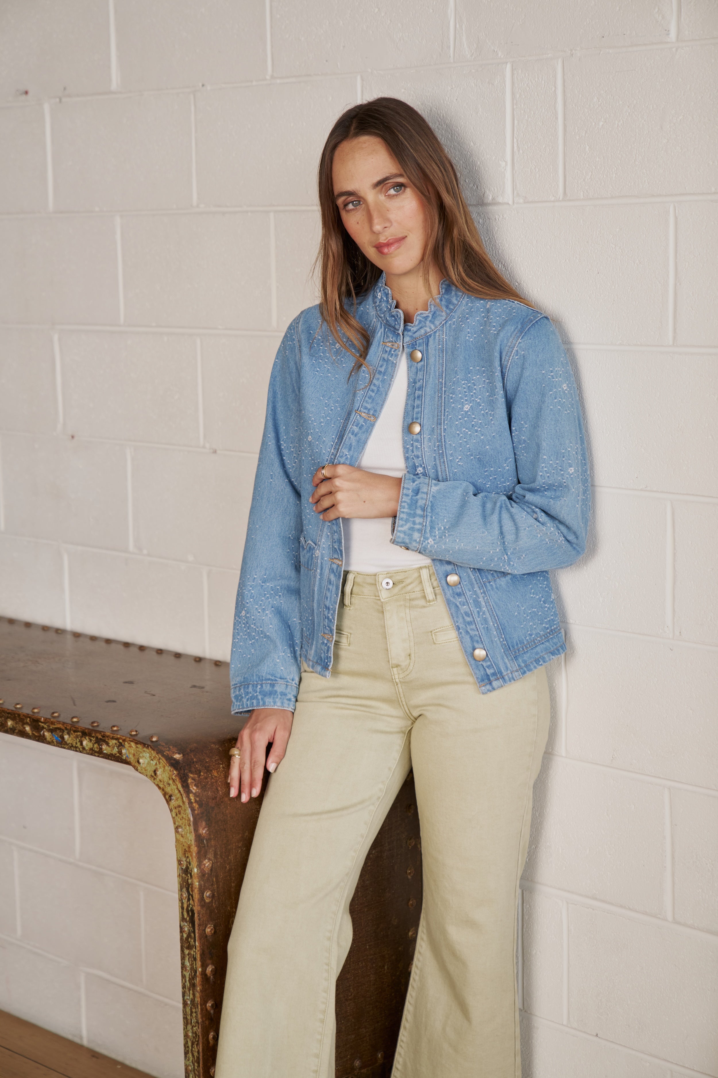 Kireina Bonnie Jacket - Floral Blue