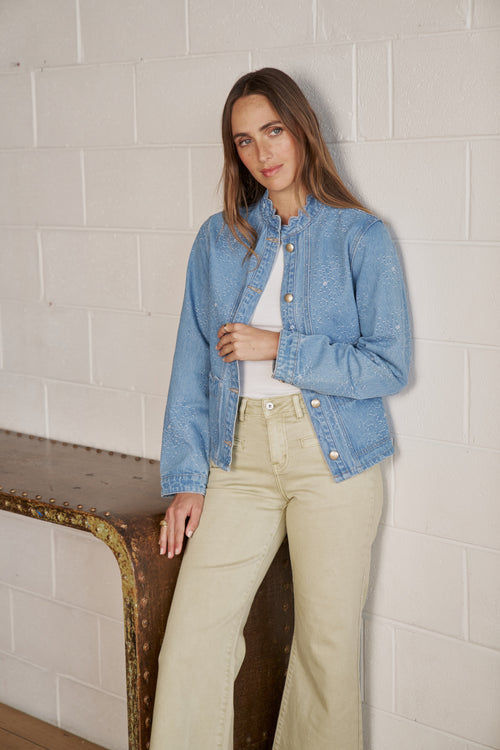 Kireina Bonnie Jacket - Floral Blue