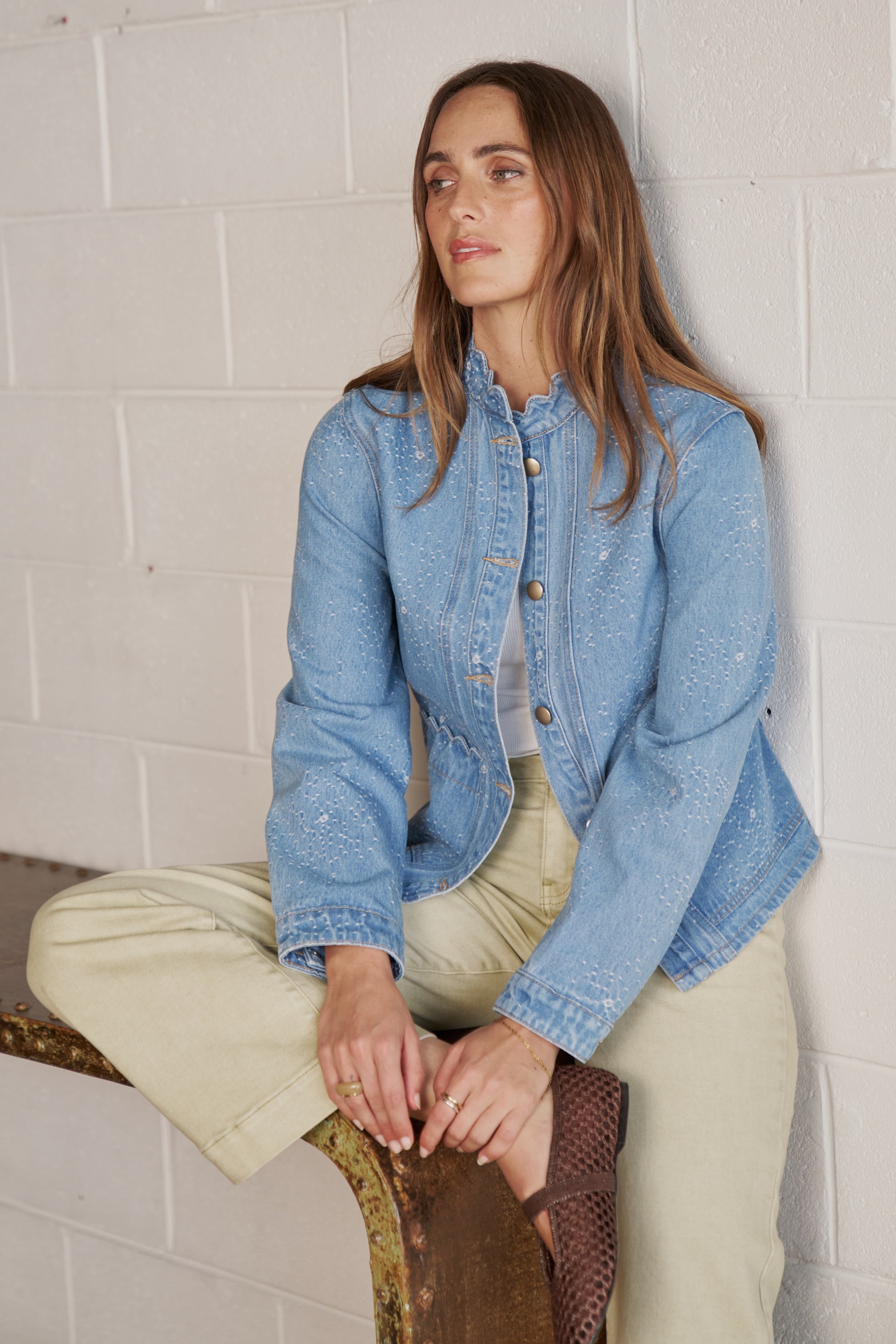Kireina Bonnie Jacket - Floral Blue