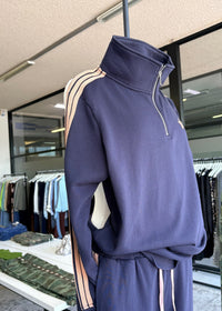 Sophie Moran Funnel Neck Sweatshirt - Navy & Mocha
