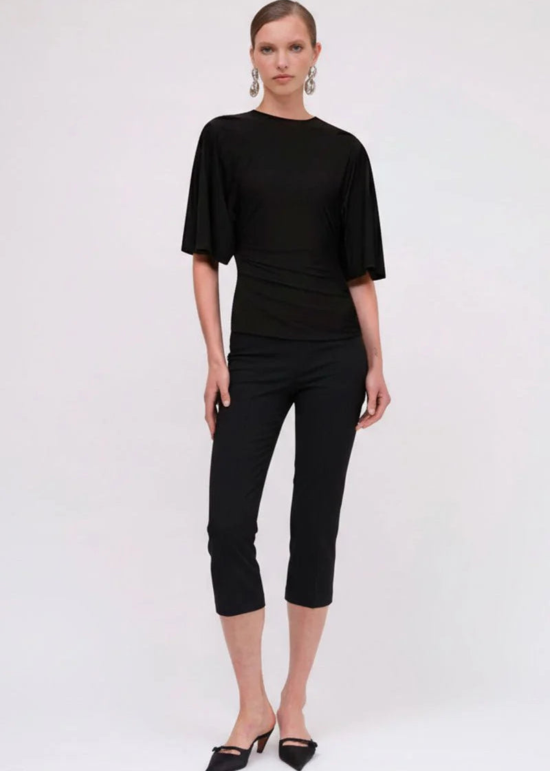 Ivy Cape Sleeve Top Black