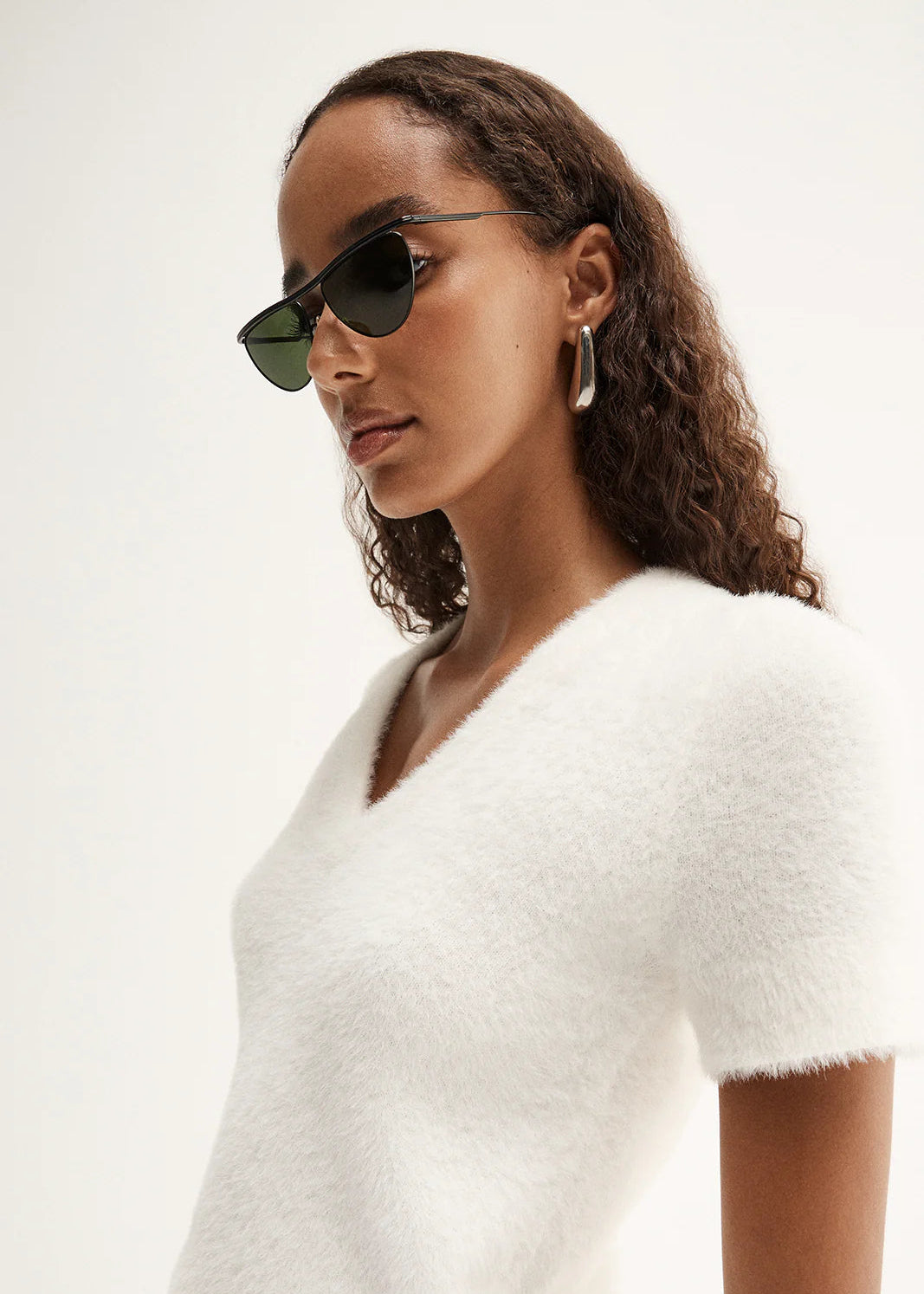 Landon Knit Top White