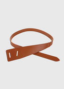 Brown tie belt