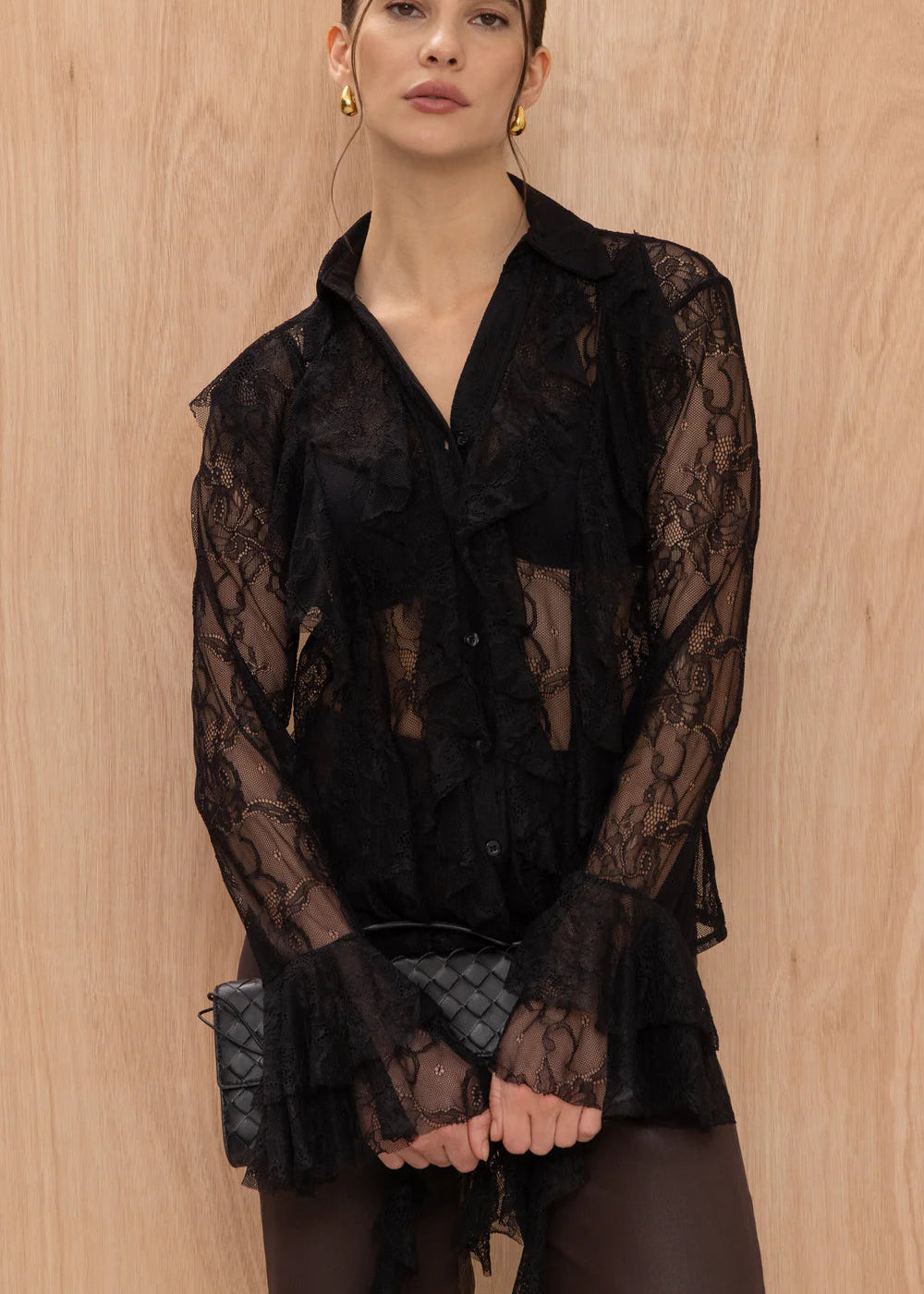 Lilly Lace Shirt Black