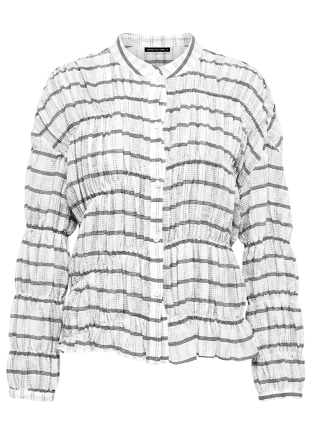 Efate Shirt - White/Black Stripe