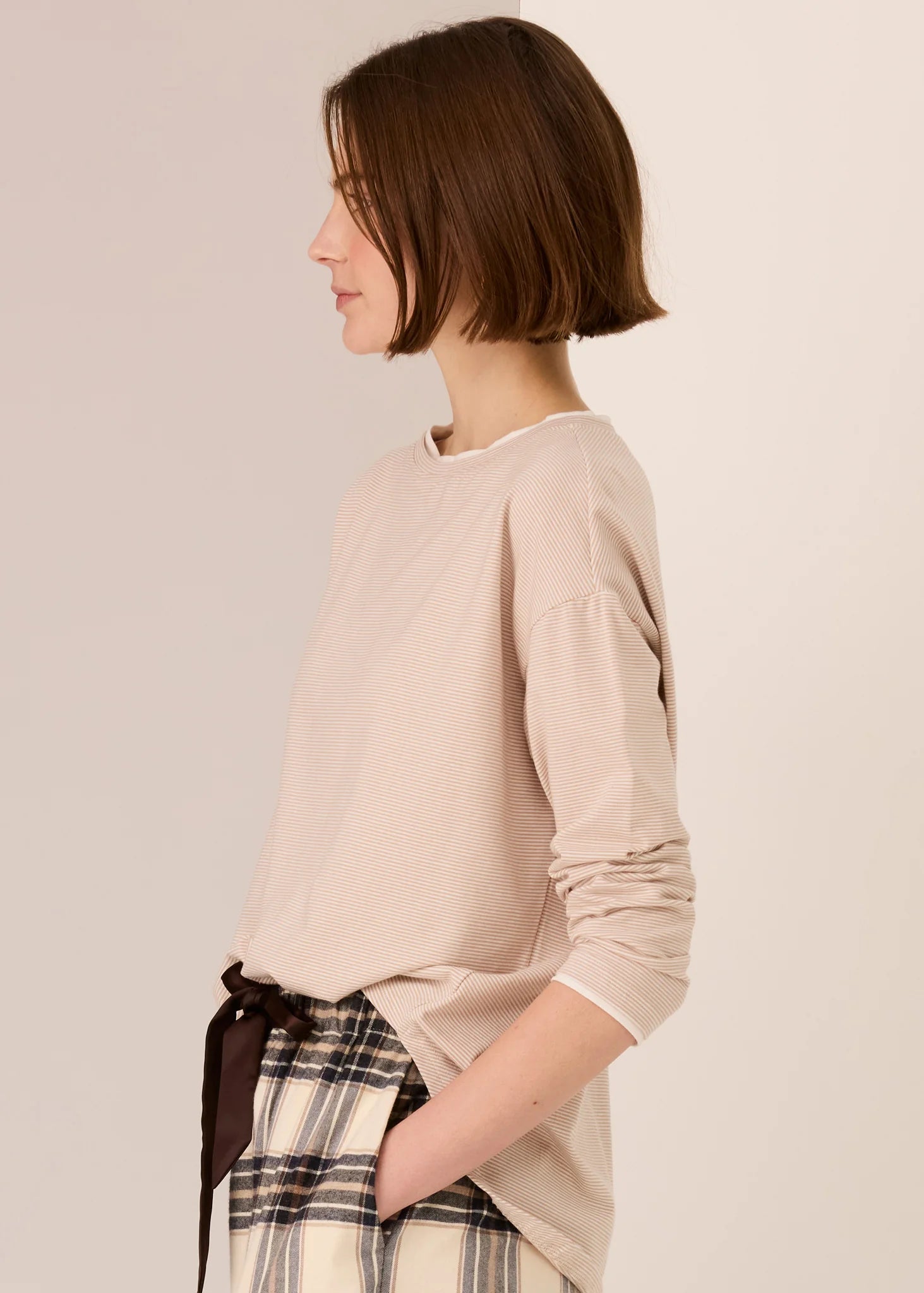 Mannix Long Sleeve Tee Pebble White