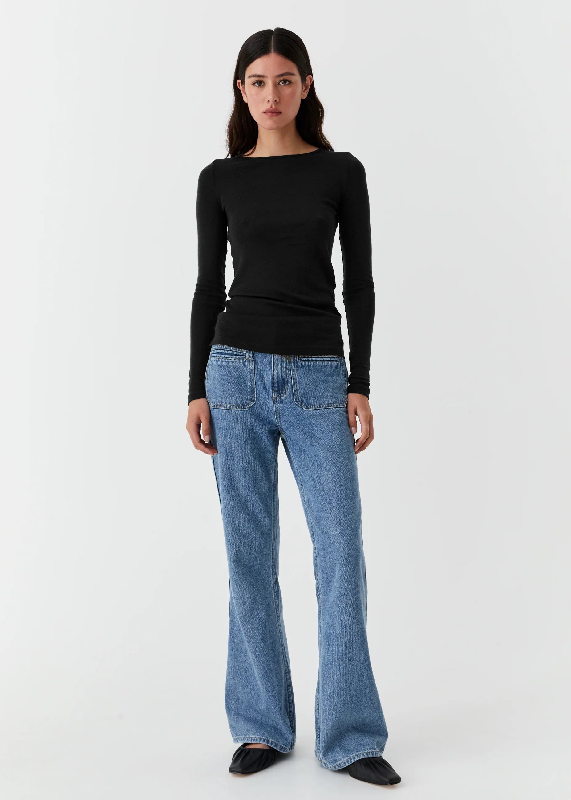 Morri Merino Round Neck black