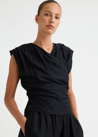 Morrison Celine Wrap Top - Black