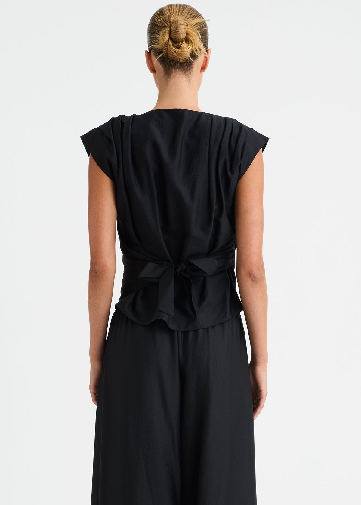 Morrison Celine Wrap Top - Black