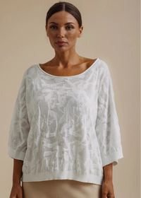 Paradis Jacquard Pullover Salt