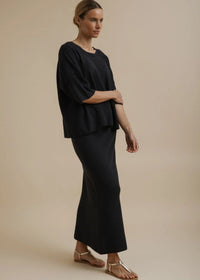 Retreat Cotton Twist Skirt - Deep Ocean