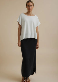 Retreat Cotton Twist Sleeveless Pullover Salt