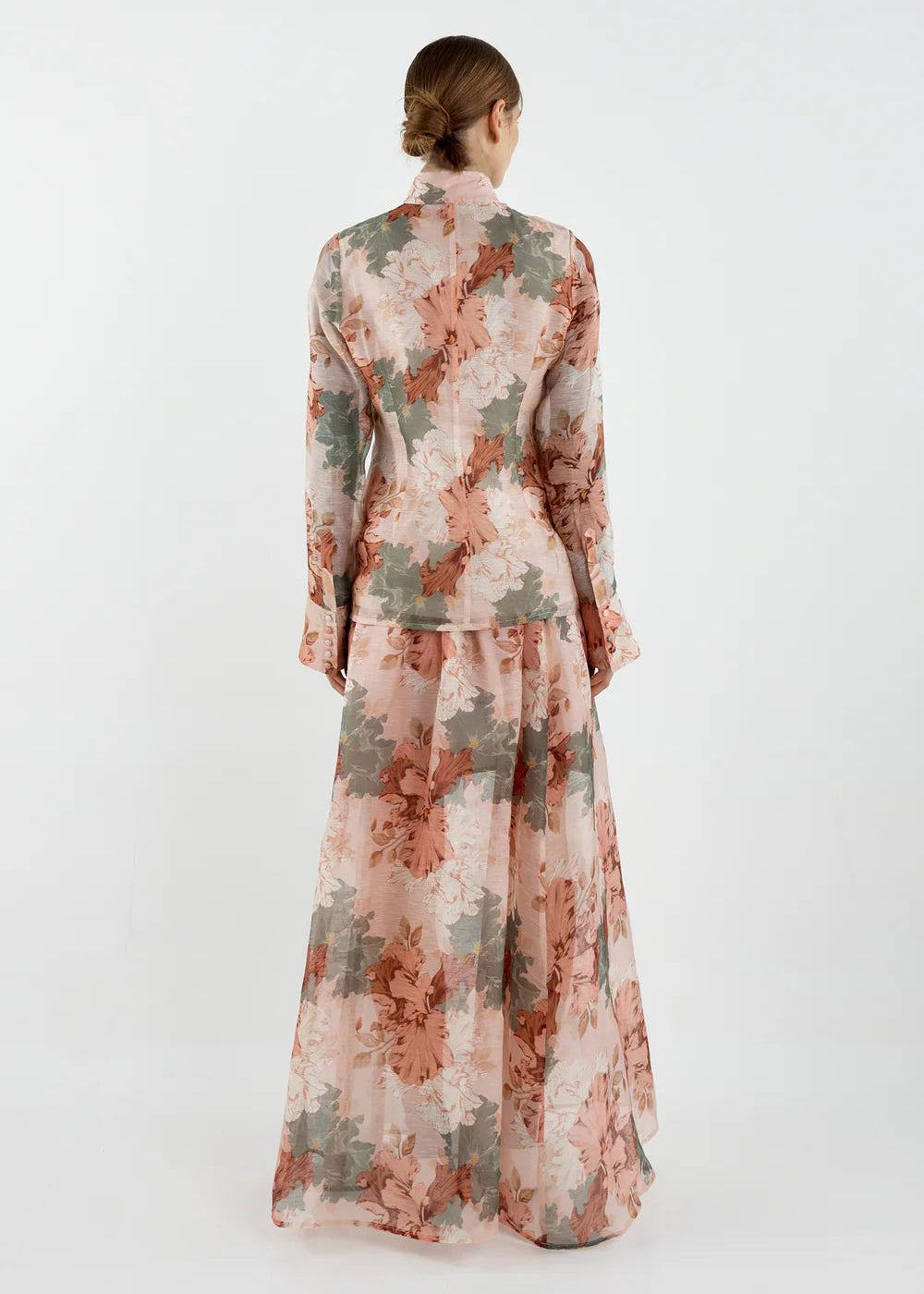 Iris Bell Shirt Pink Green