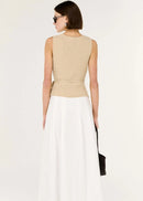Marnie Knit Wrap Stone Top