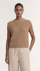 Ellis Knit Tank Top - Taupe