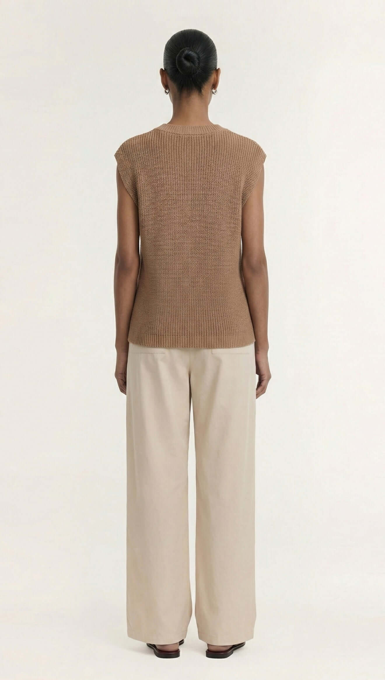 Ellis Knit Tank Top - Taupe