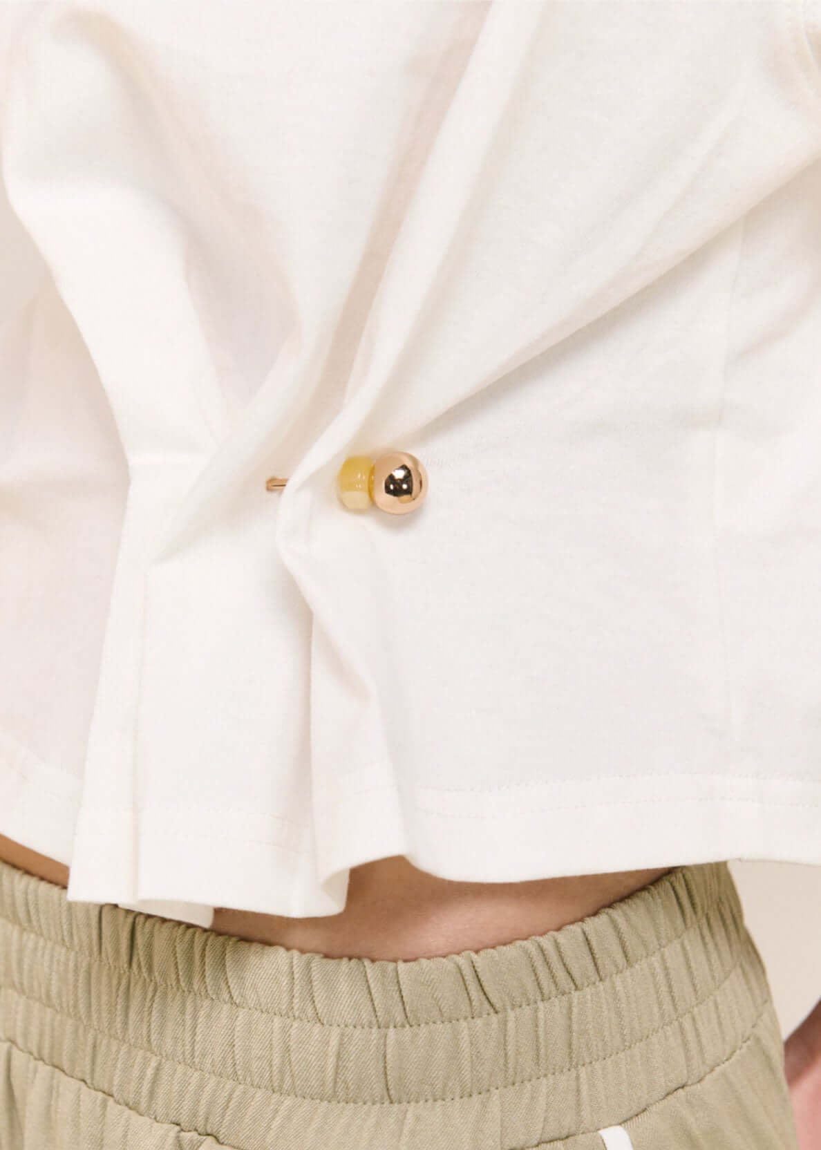 Lune Crop Tee White