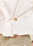 Lune Crop Tee White