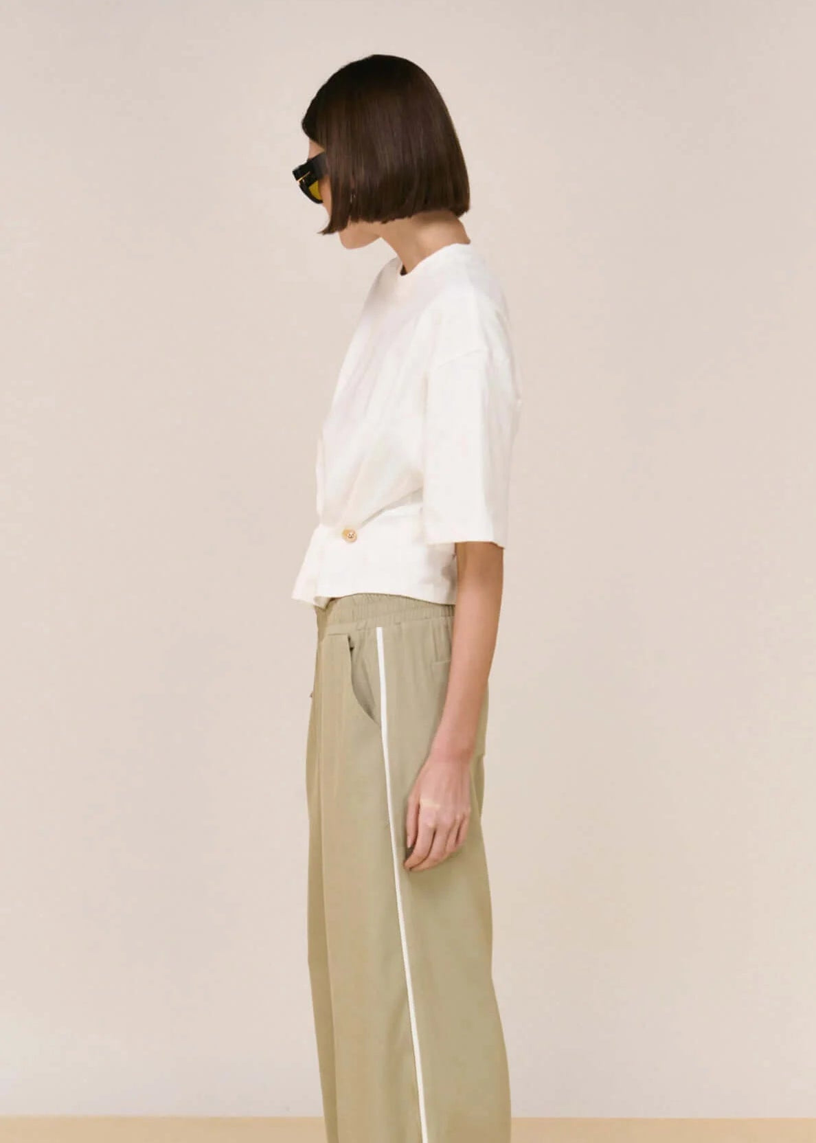 Lune Crop Tee White