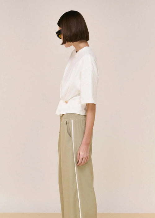 Lune Crop Tee White