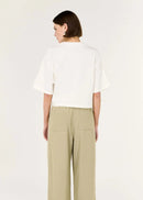 Lune Crop Tee White