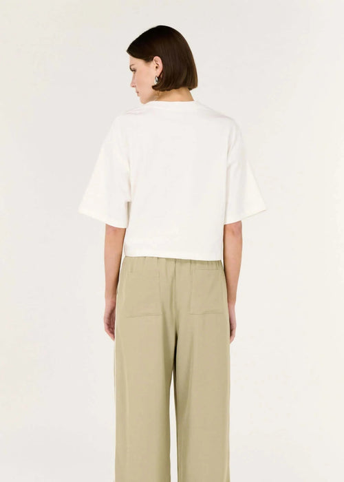 Lune Crop Tee White