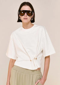Lune Crop Tee White