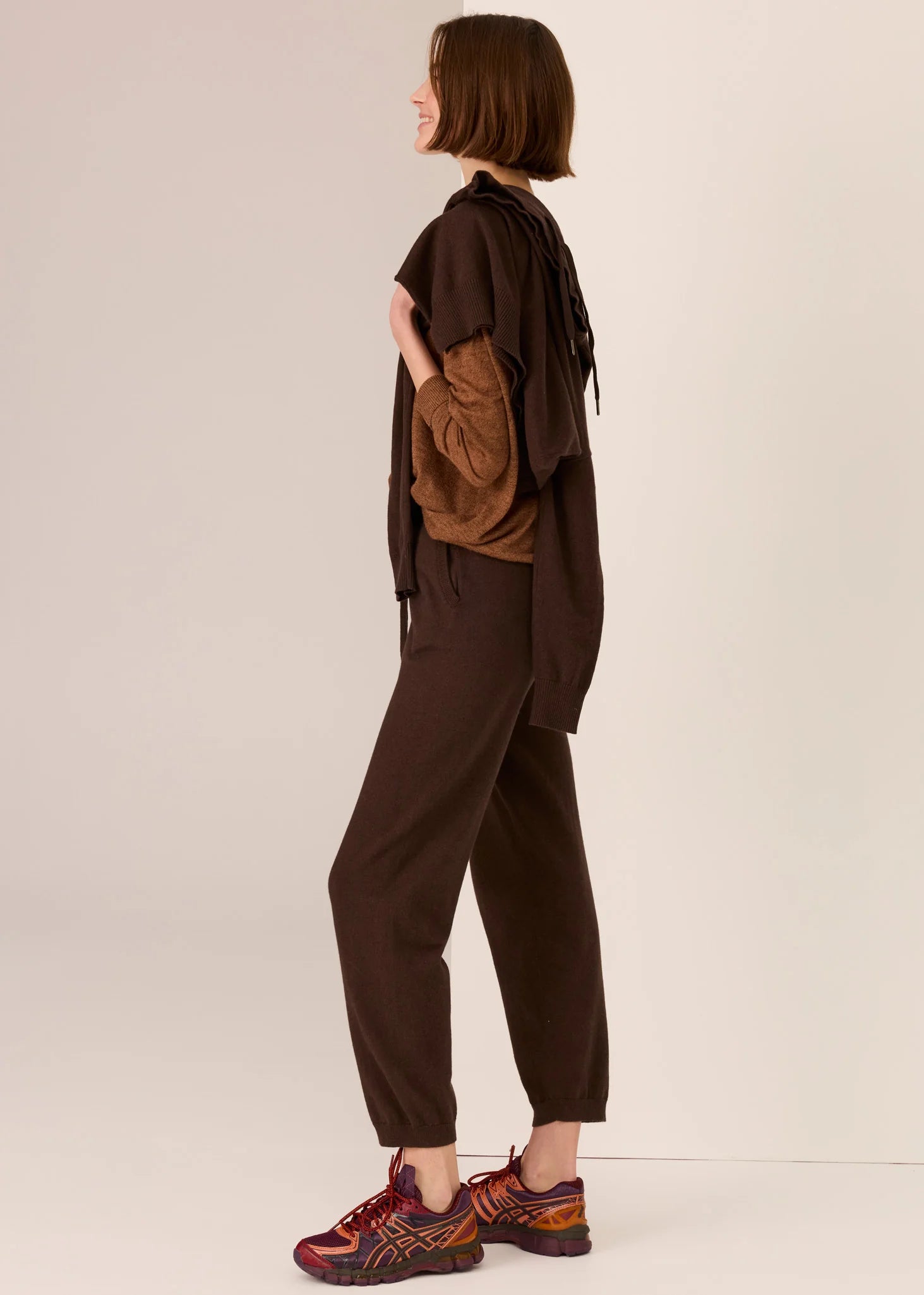 Vaun V-Neck Knit Top Toffee