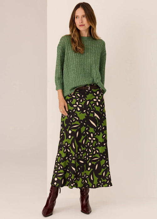 Vaun Cable Knit Tee Green