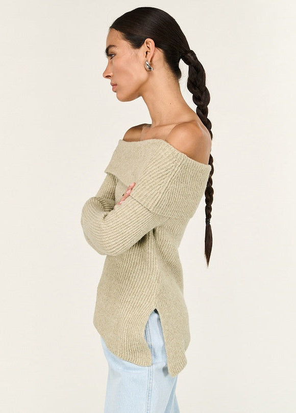 Elka Alba Off Shoulder Knit Moss