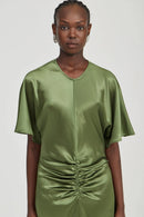 Anchored Floor Length Dress - Olive