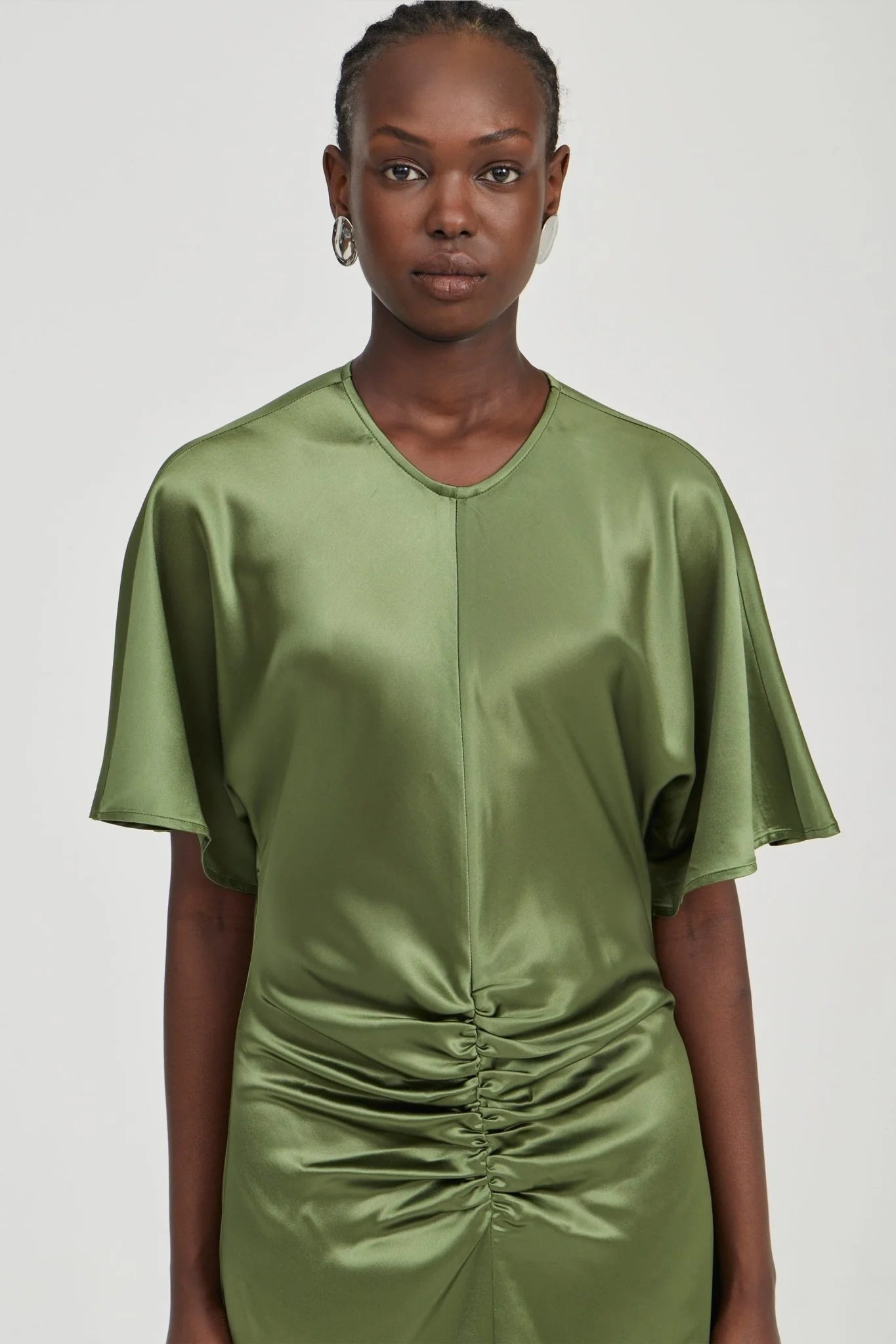 Anchored Floor Length Dress - Olive