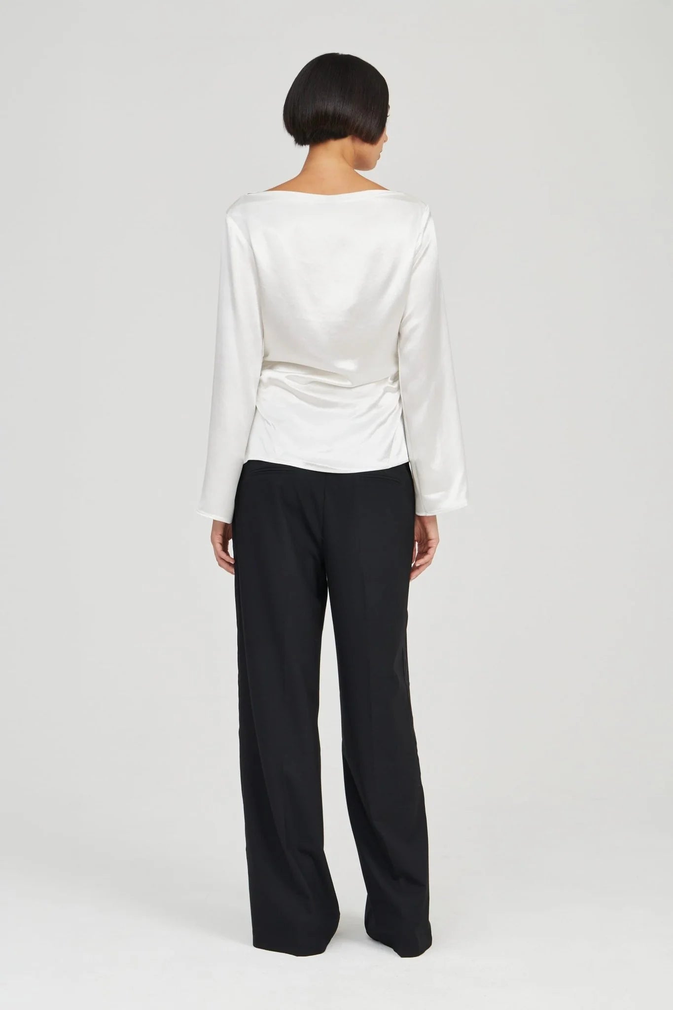 Anchored Wide Neck Top - White