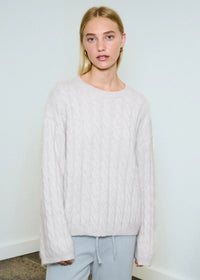 Anna Cable Jumper - Cloud