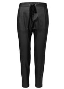 Black pants with drawstring on a white background