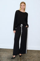Millie Pant - Black with White Stripe