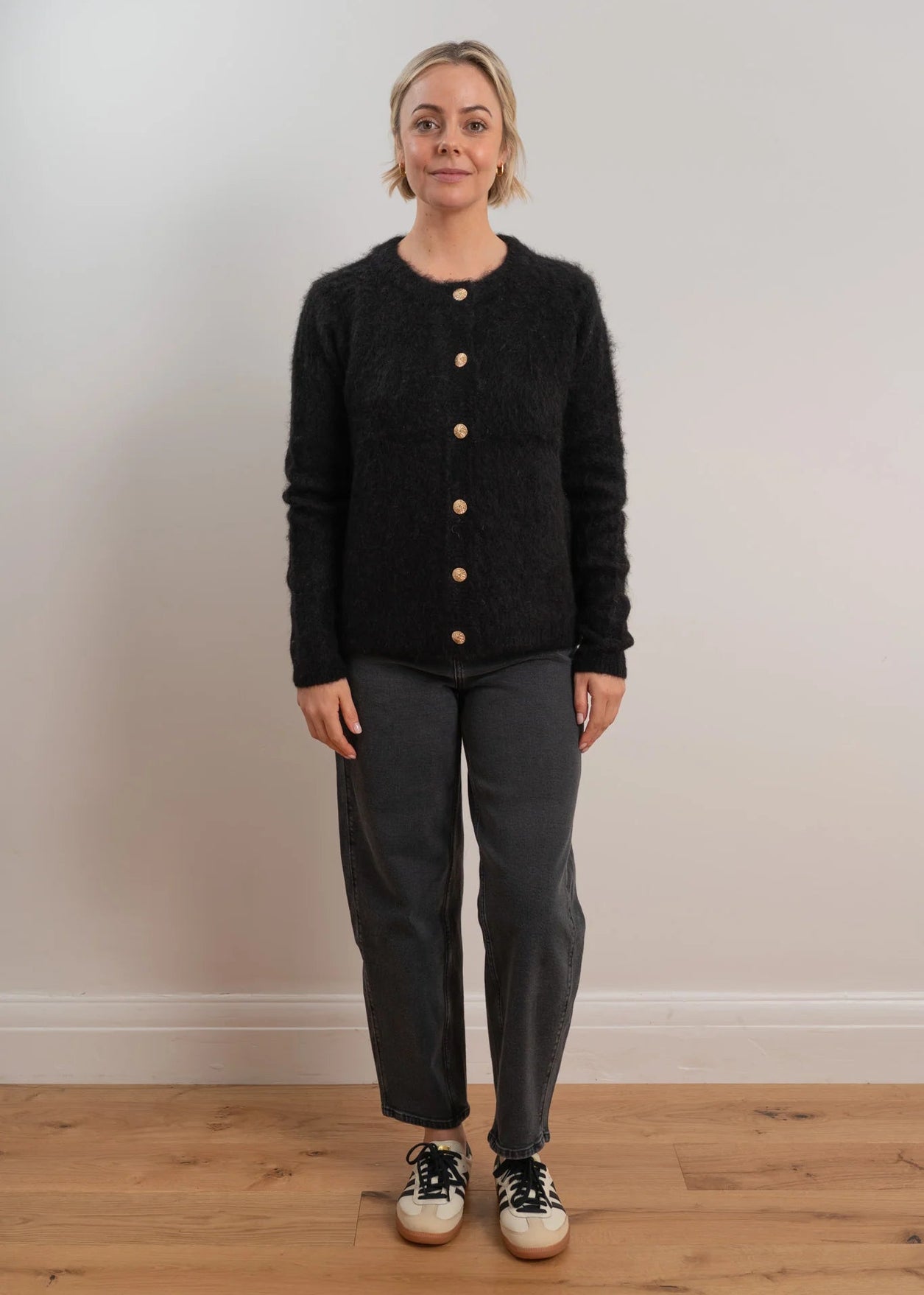 Black Brushed Cardigan