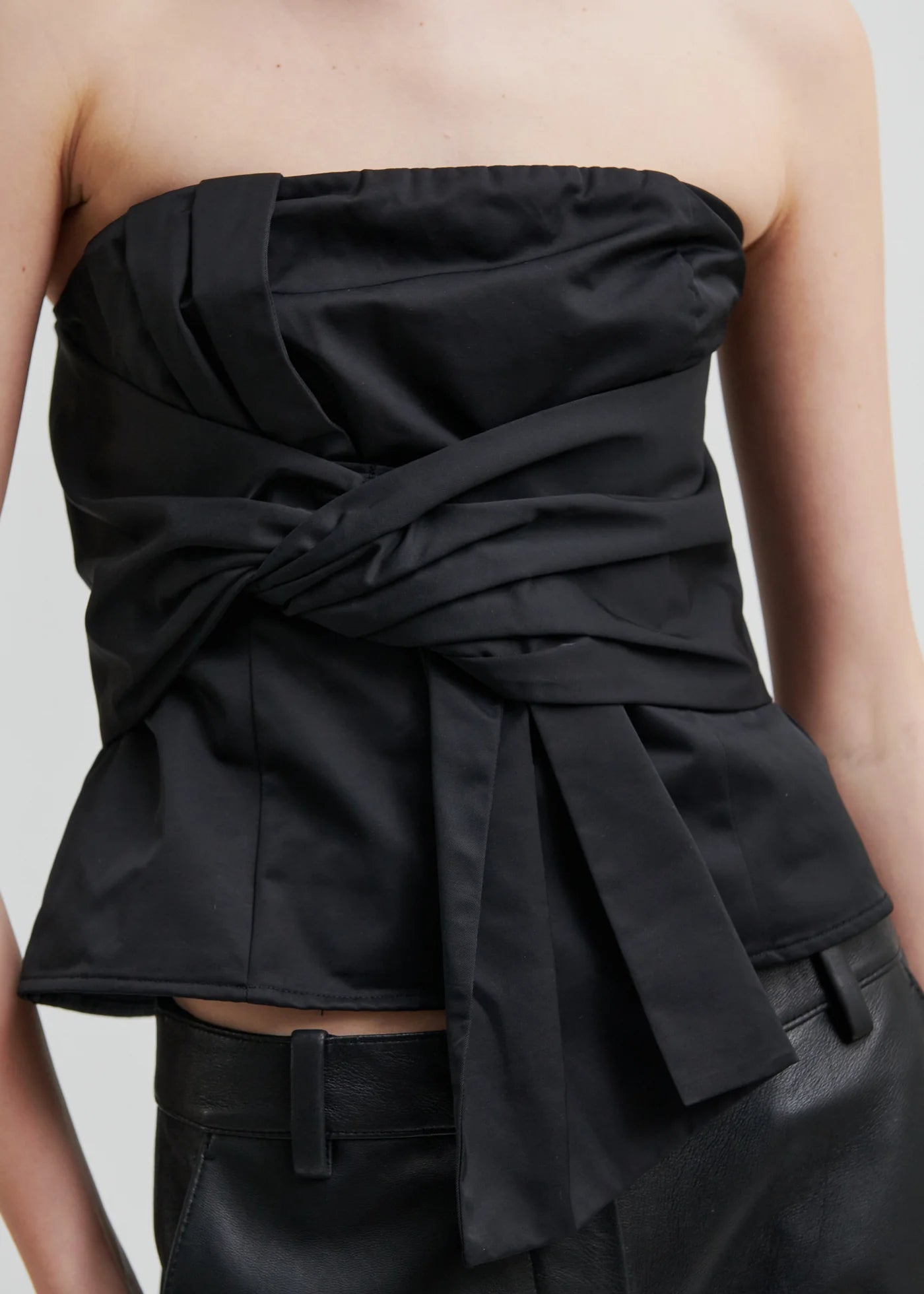 Bow Top Black Sleeveless