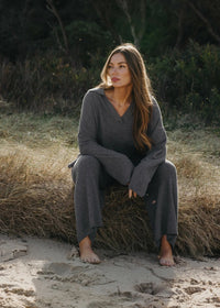 Winter Retreat Collar Pullover Ash