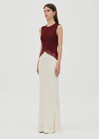Echo Contrast Tank Dress Crimson