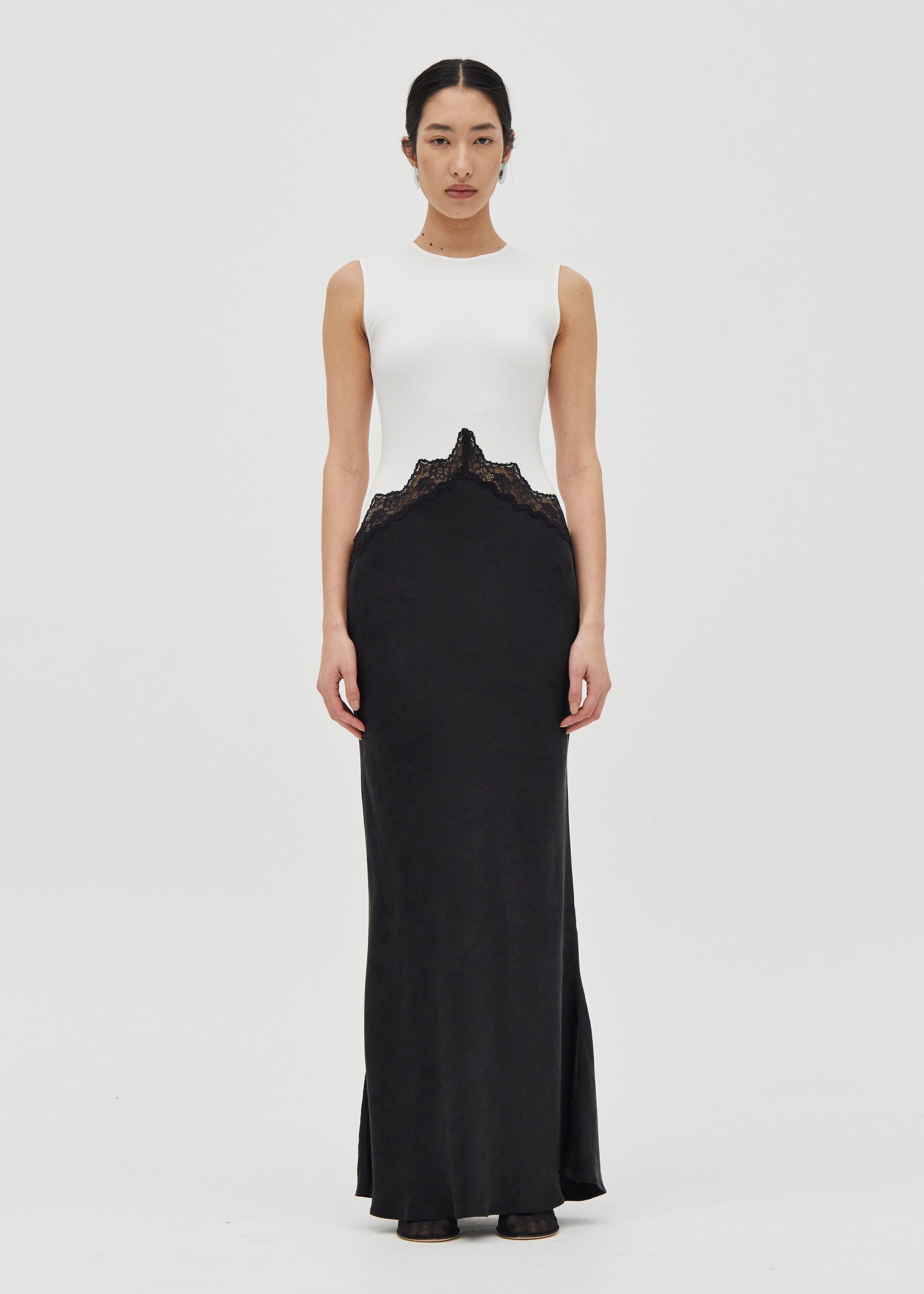 Echo Contrast Tank Dress Moonstone