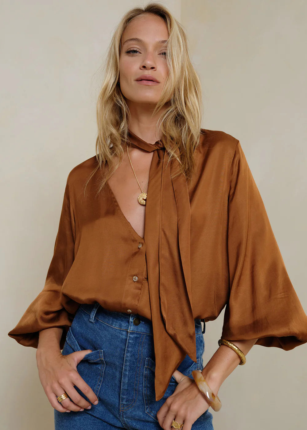 Lilya Chaminix Rust Top