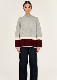 Elva Grey Raglan Jumper