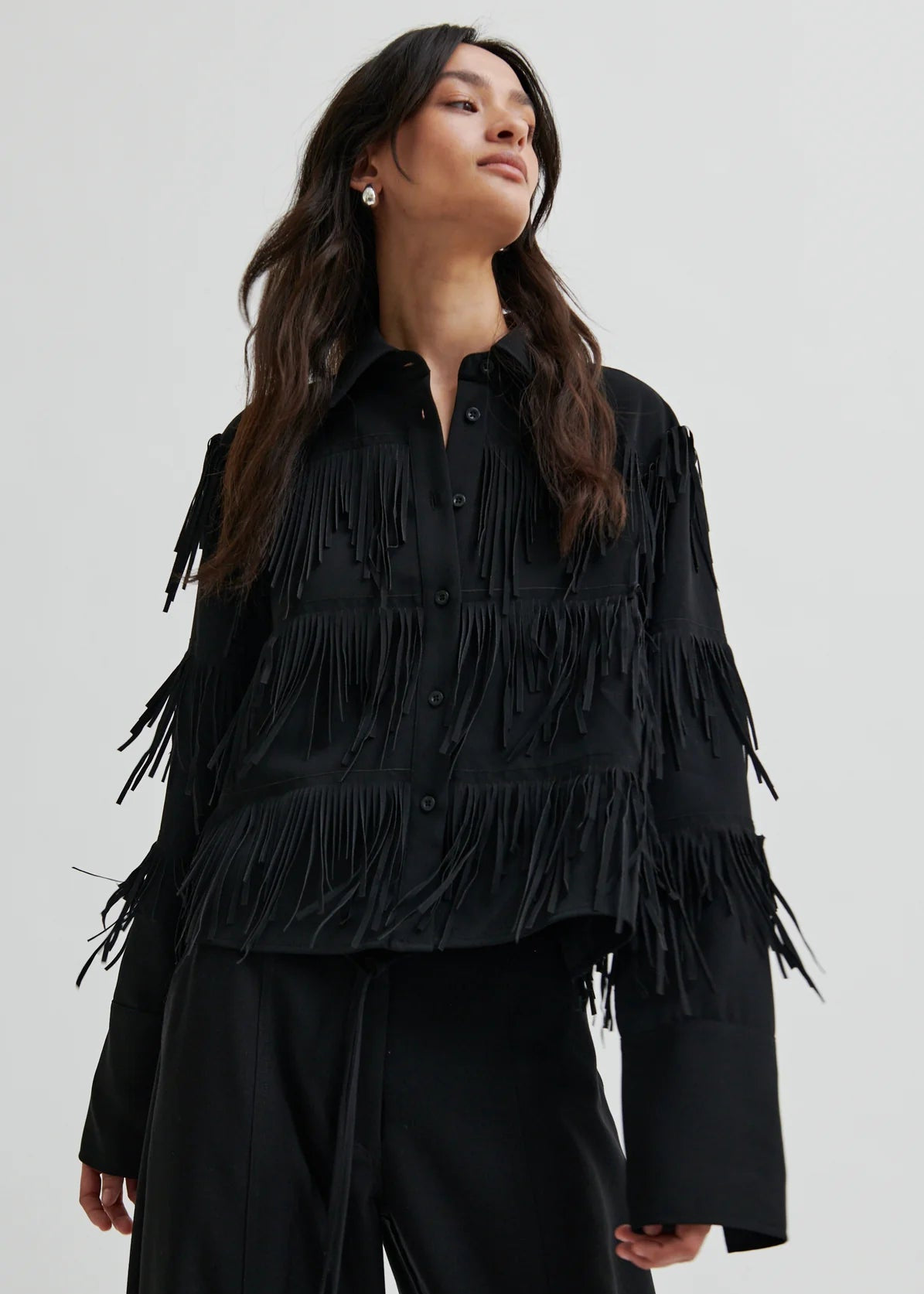 Dancing Black Fringe Shirt