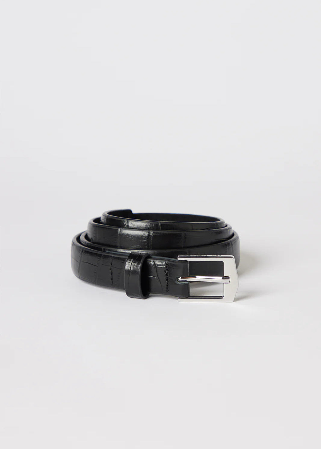 Ida Belt Black Croc