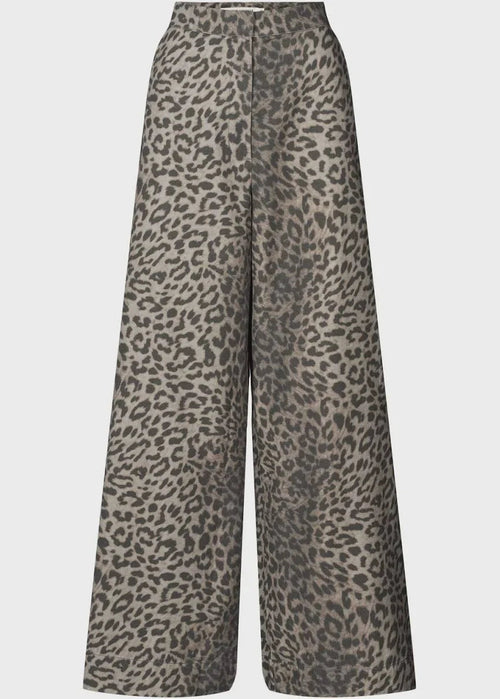 Leopard print pants on a white background