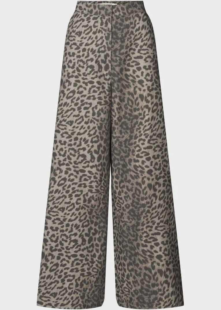 Inja Wide Leg Pant - Leopard Print