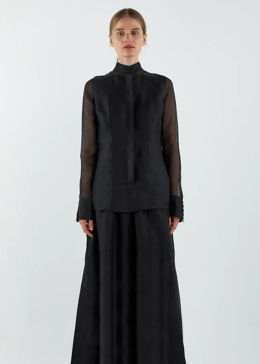 Sofia Irina Iris Bell Shirt - Black