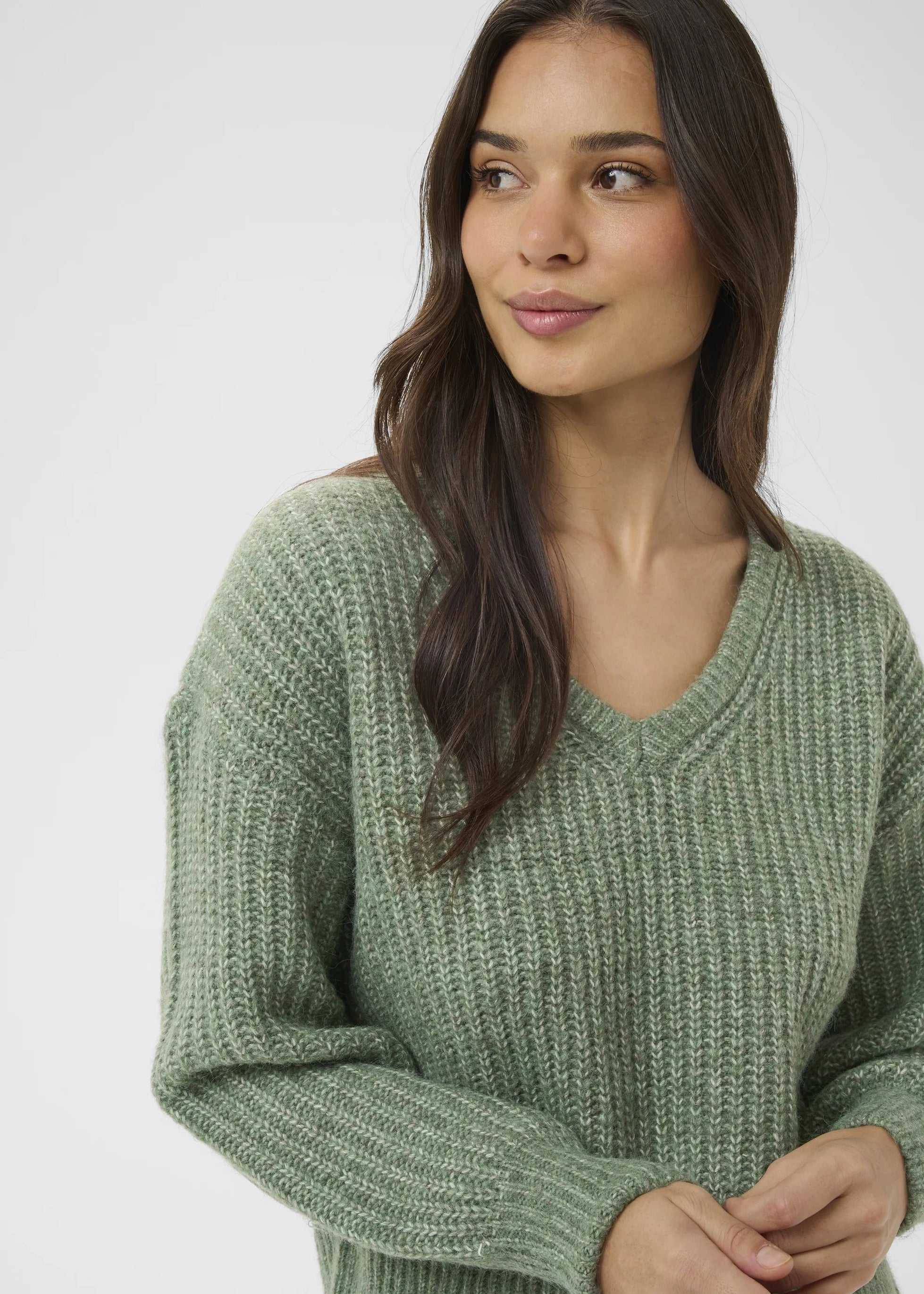 Kaffe KAlianne LS - Jumper - Sea Spray Melange